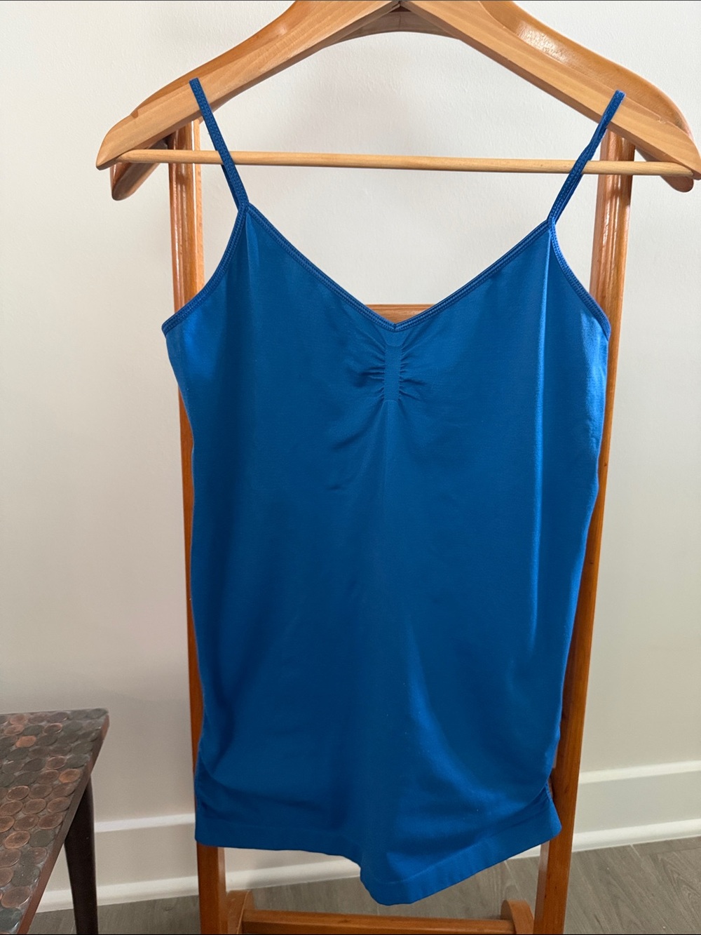 Candie's Royal Blue Spaghetti Adjustable Strap Camisole Ruched Sides
